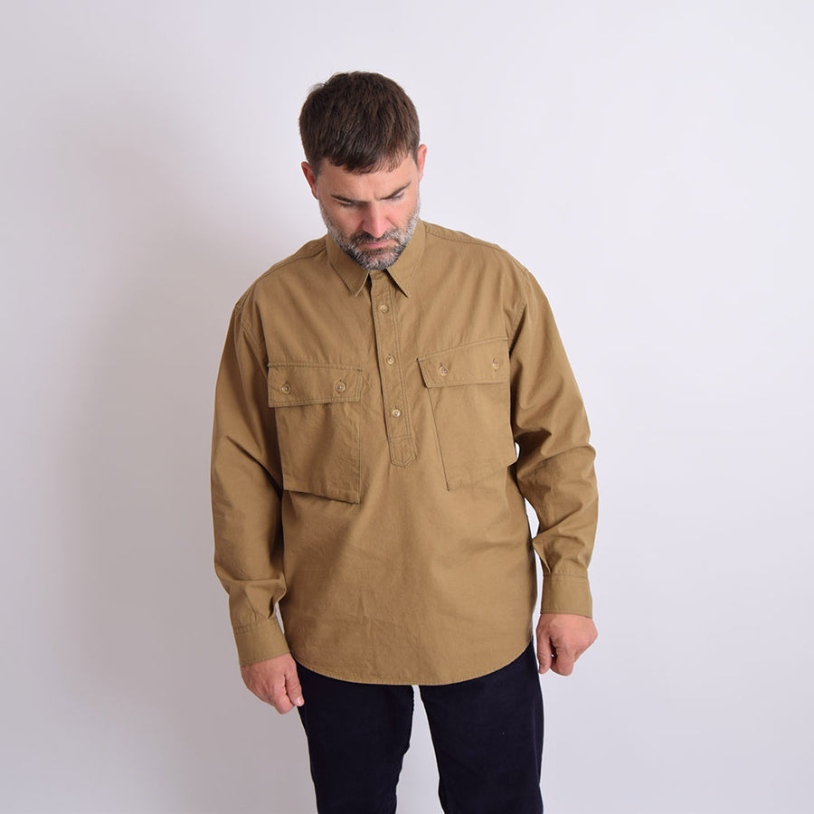 Wildbricks Olive Military Pullover Shirt