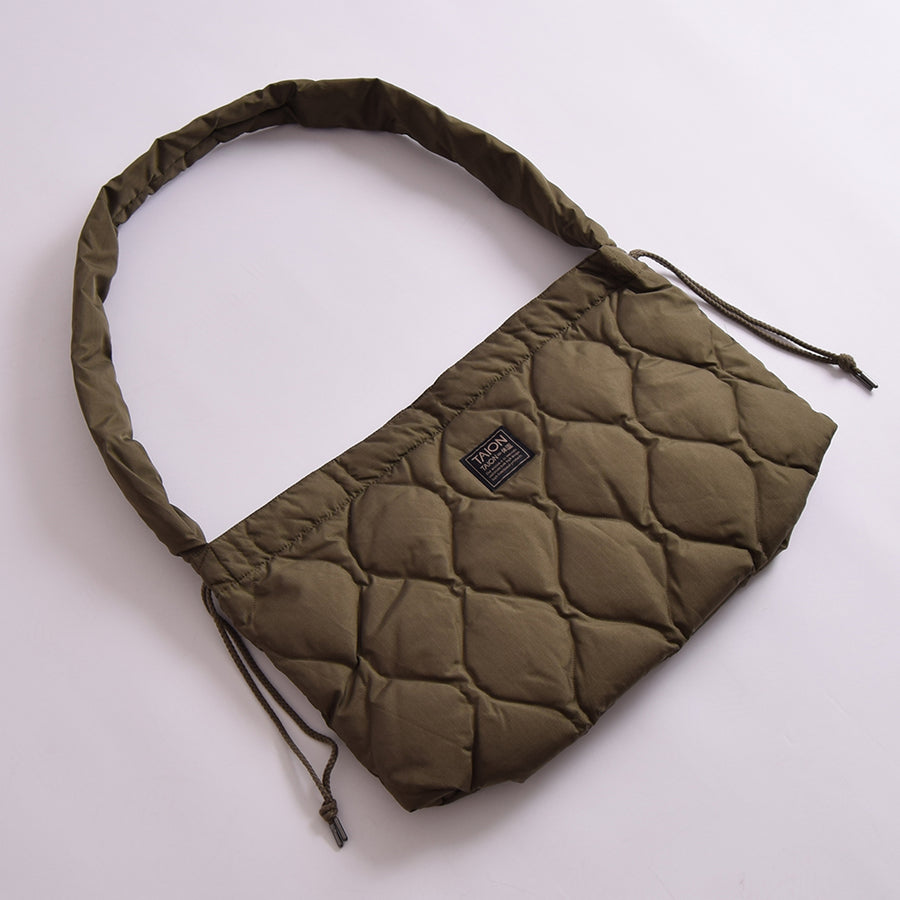 Taion Dark Olive Military Down Ripstop Shoulder Bag