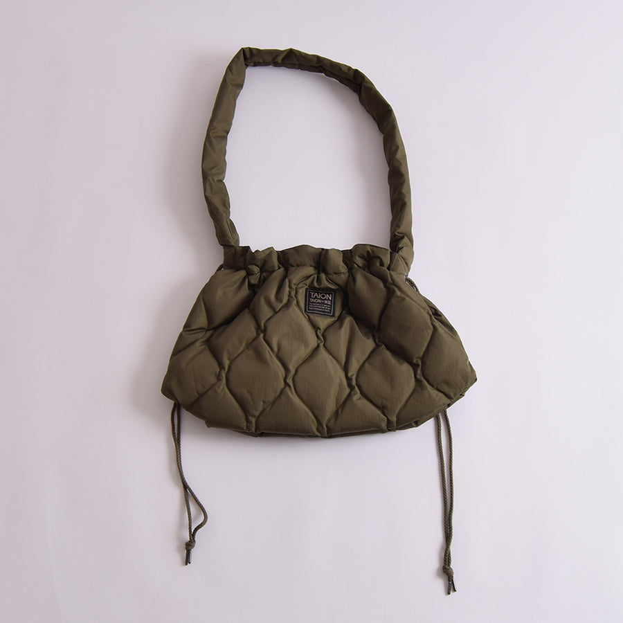 Taion Dark Olive Military Down Ripstop Shoulder Bag