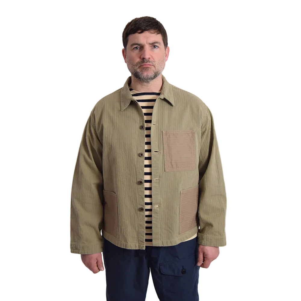 Nigel Cabourn Green USMC Herringbone Chore Jacket – Rivet Clothing