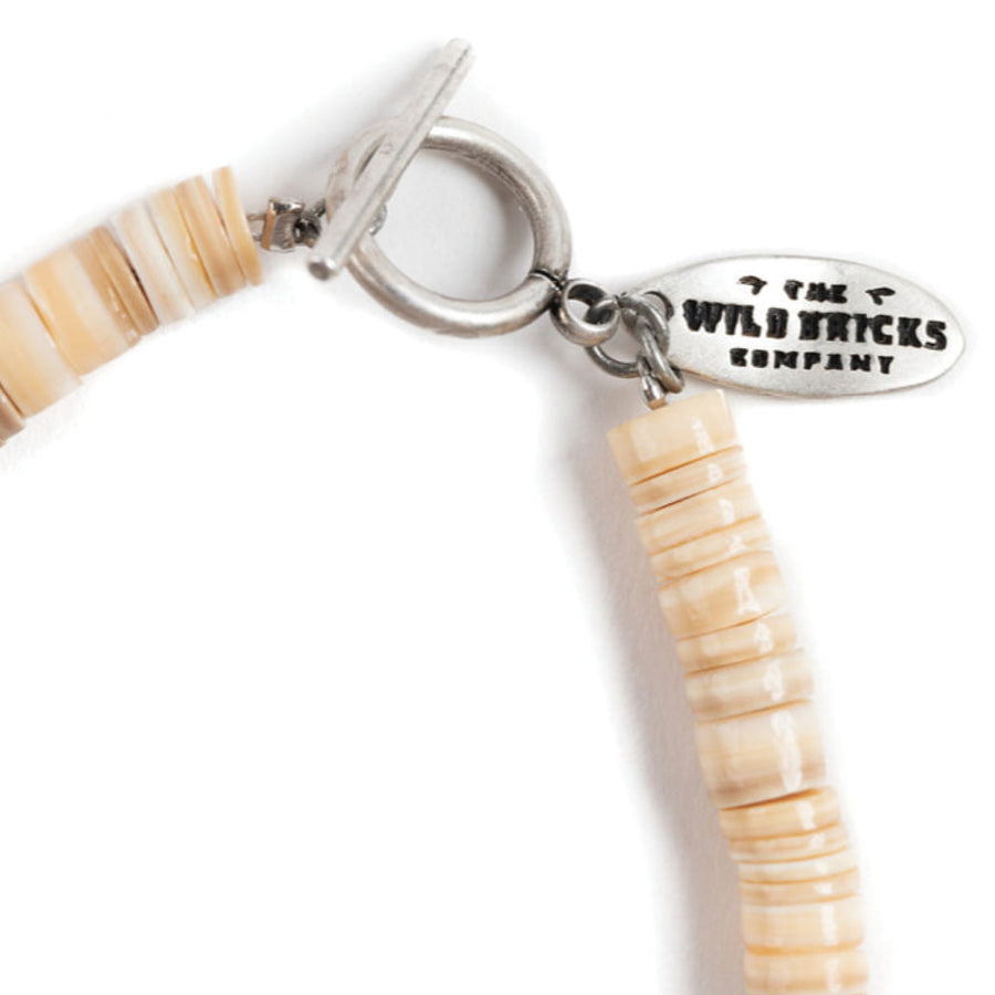 Wildbricks Beige Toggle Bracelet