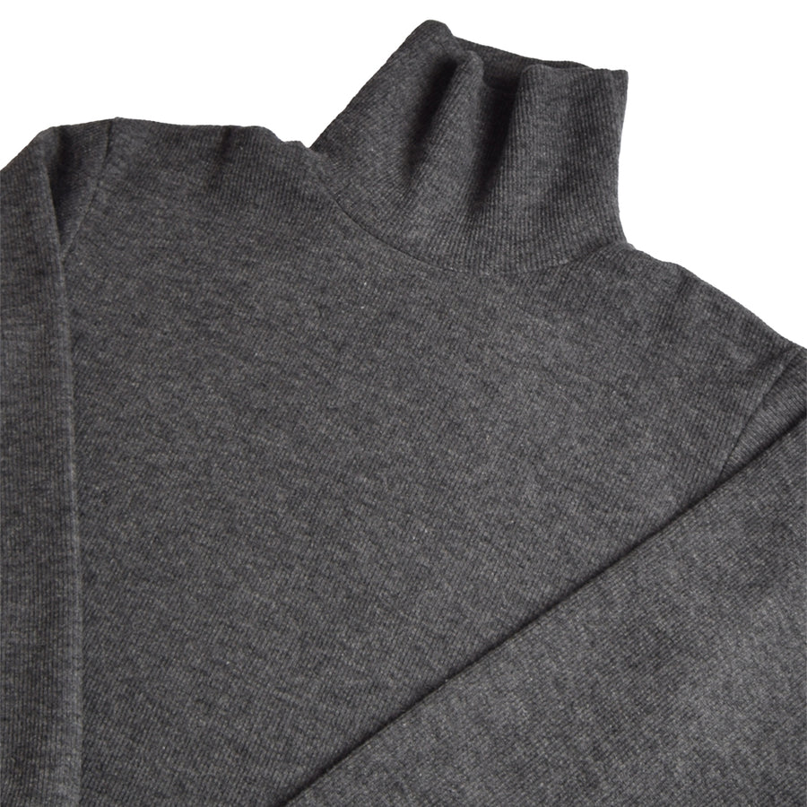 Gypsy & Sons Charcoal Double Face Folded Turtleneck