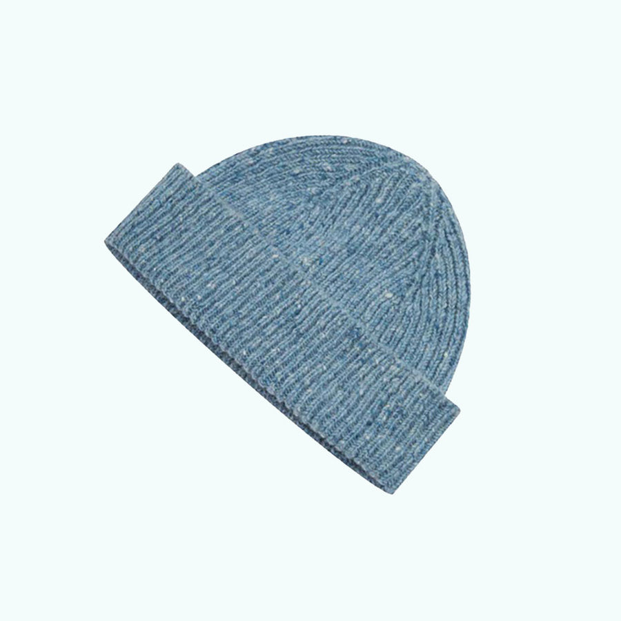 Uskees Powder Blue Speckled Donegal Wool Hat