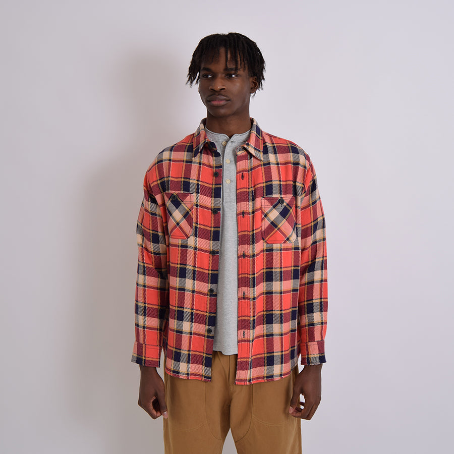 Houston Red & Navy Check Work Shirt