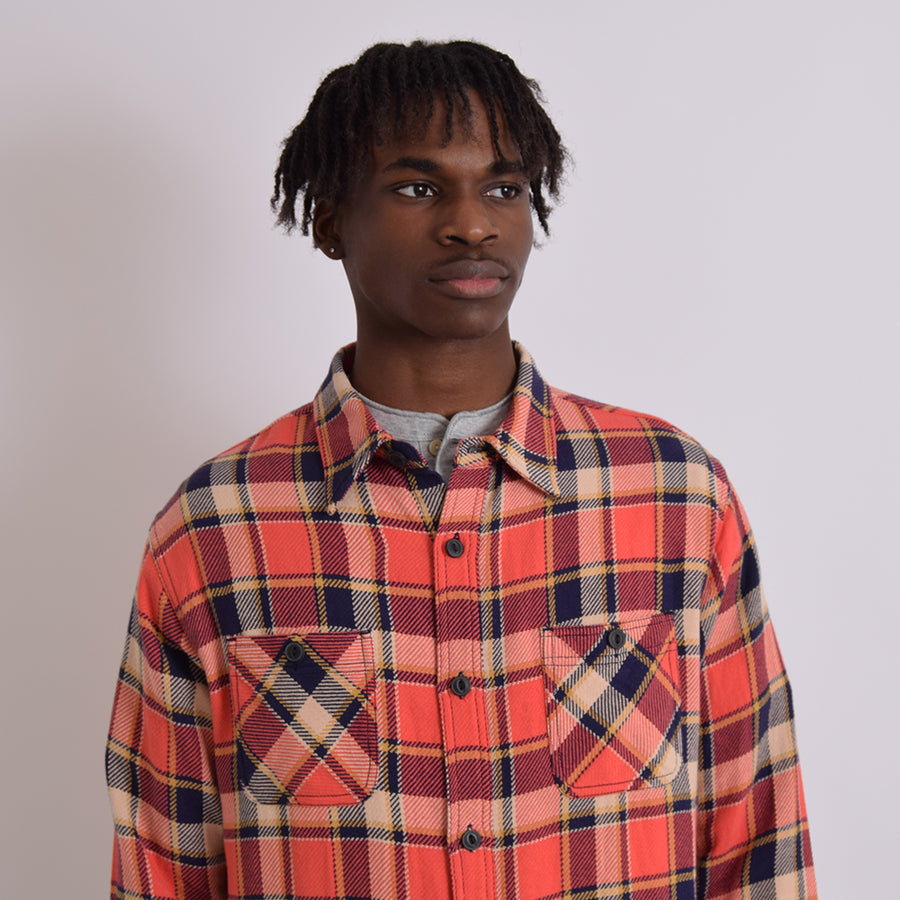 Houston Red & Navy Check Work Shirt