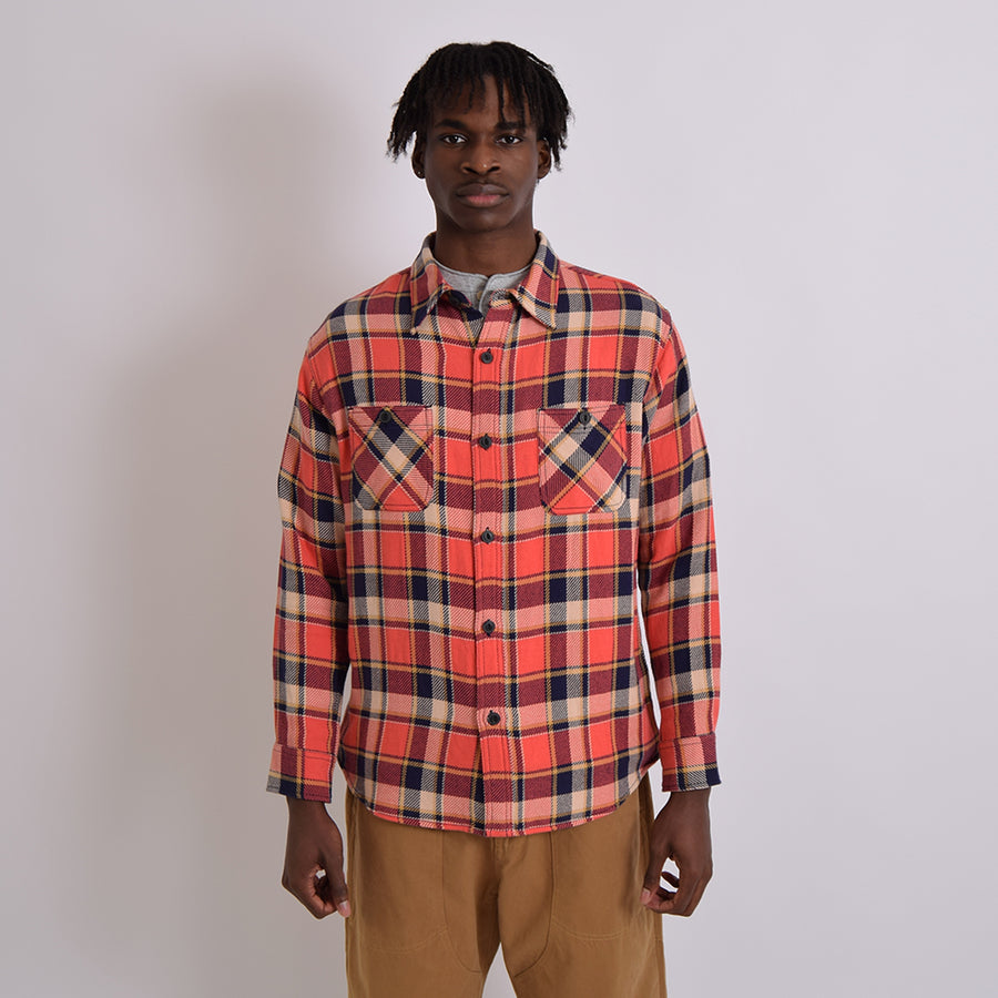 Houston Red & Navy Check Work Shirt