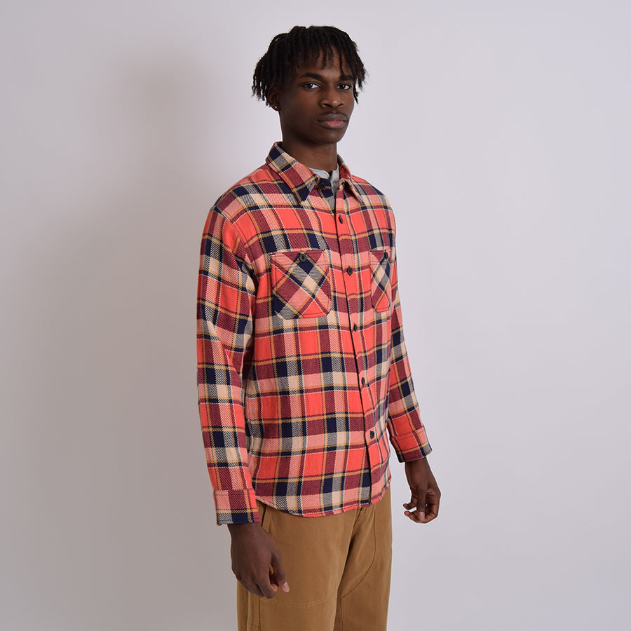 Houston Red & Navy Check Work Shirt