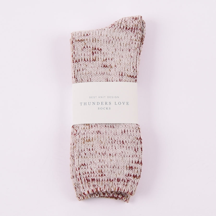 Thunders Love Raw White Recycled Wool Socks