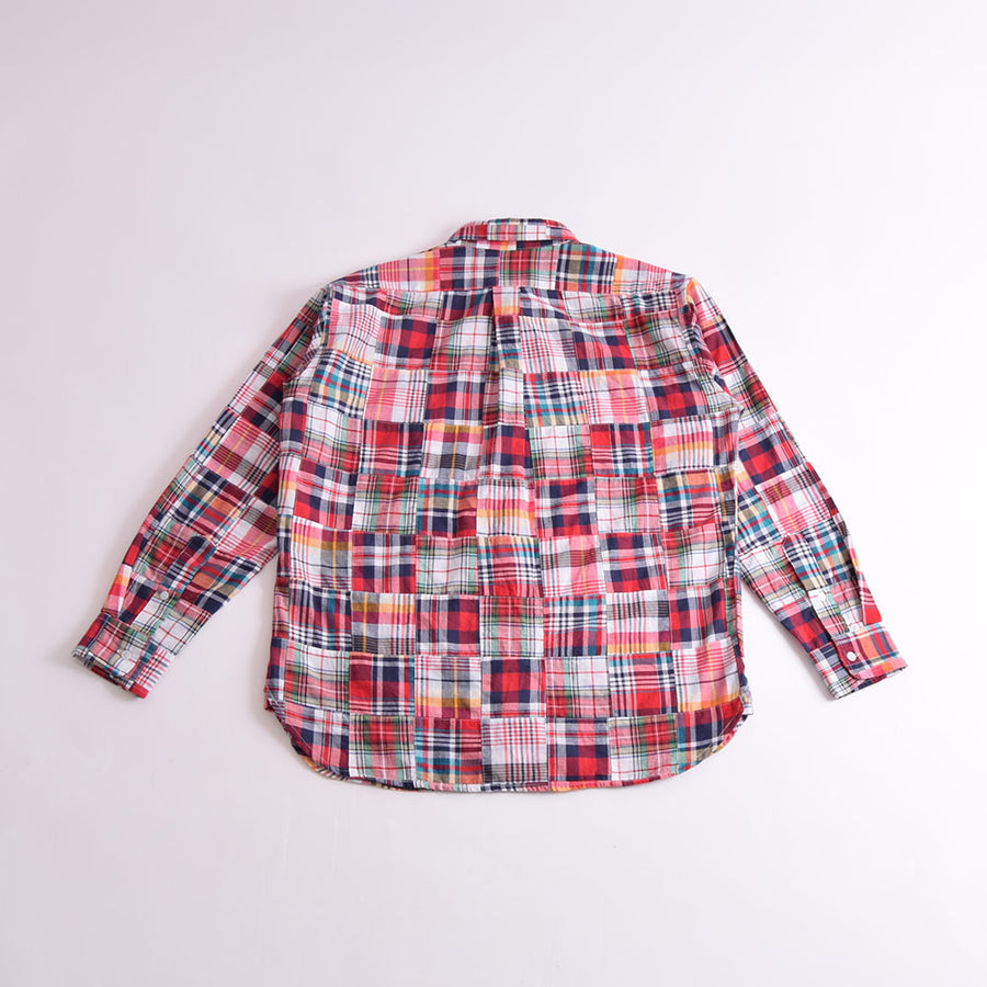 Houston Red Madras Patchwork BD Shirt