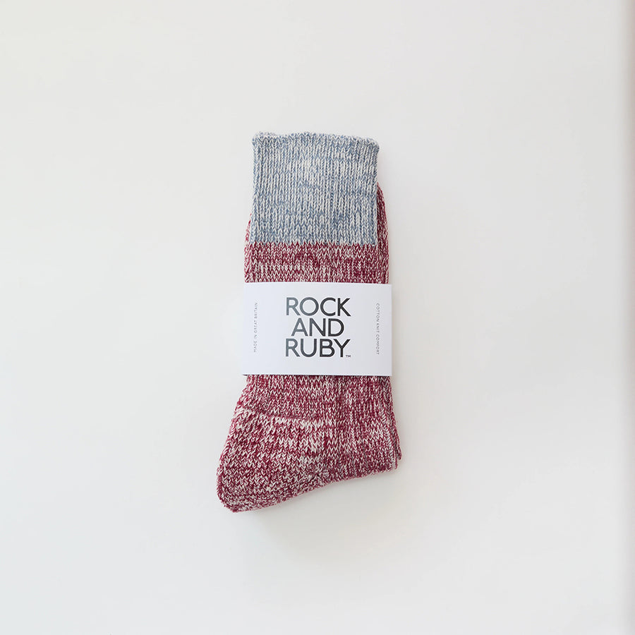 Rock And Ruby Ollie Burgundy Cotton Socks