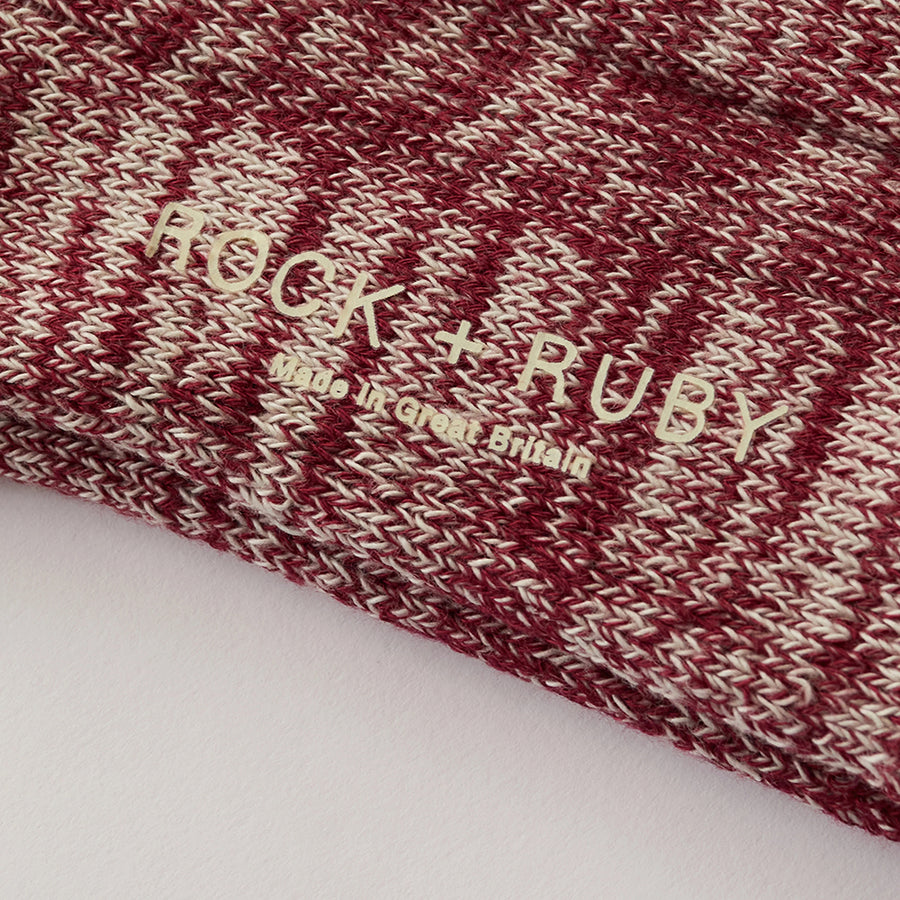 Rock And Ruby Ollie Burgundy Cotton Socks