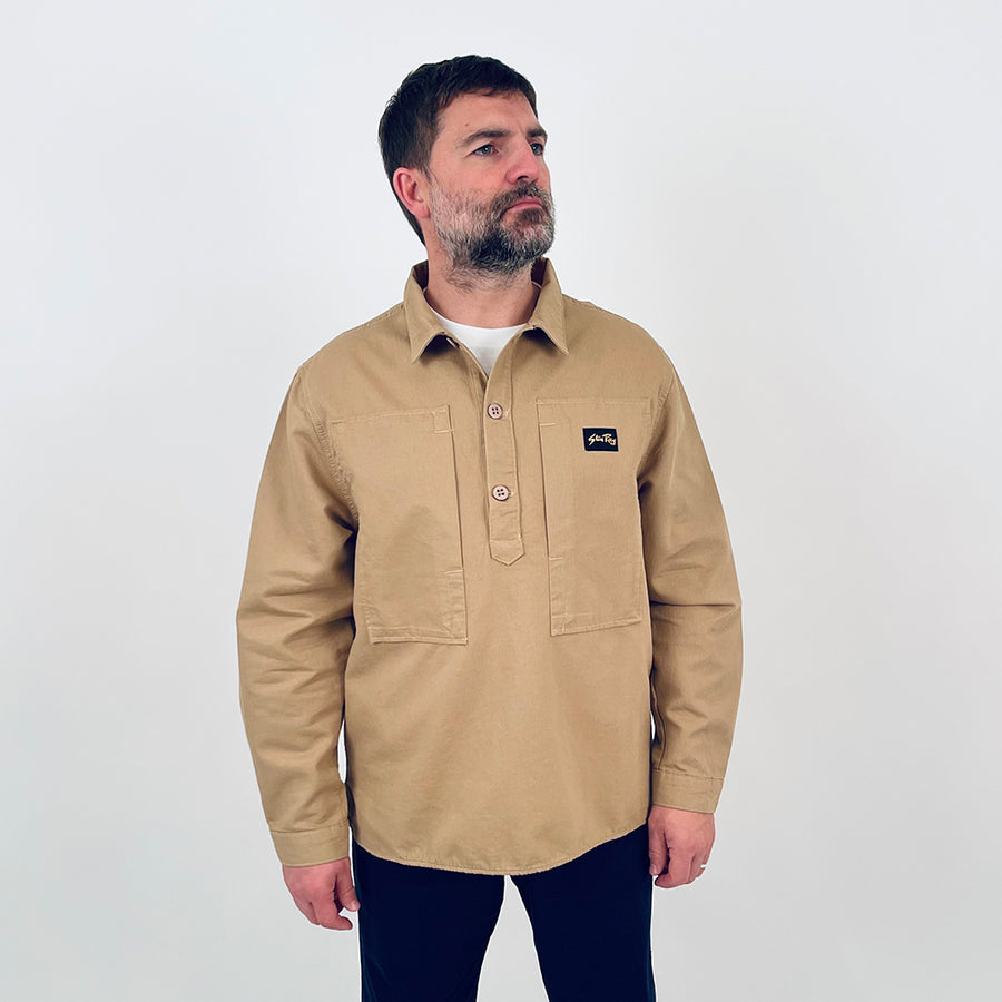 Stan Ray Khaki Bedford Cord Painters Pop Over Shirt