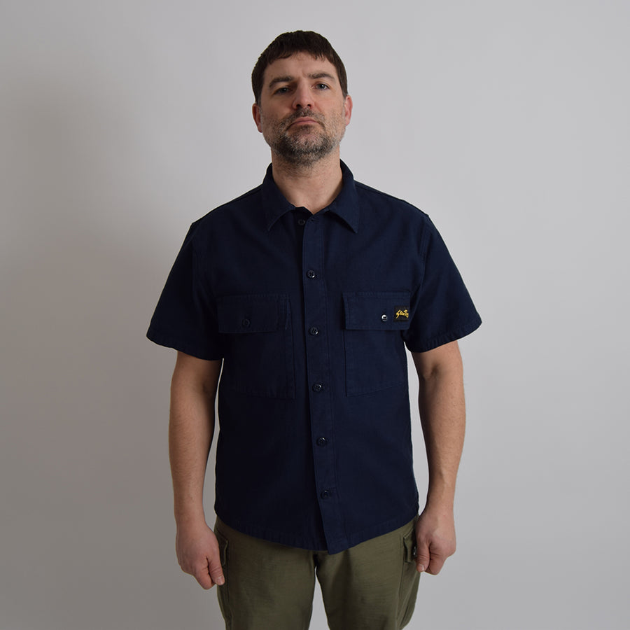 Stan Ray Navy Cotton Sateen Short Sleeve CPO Shirt