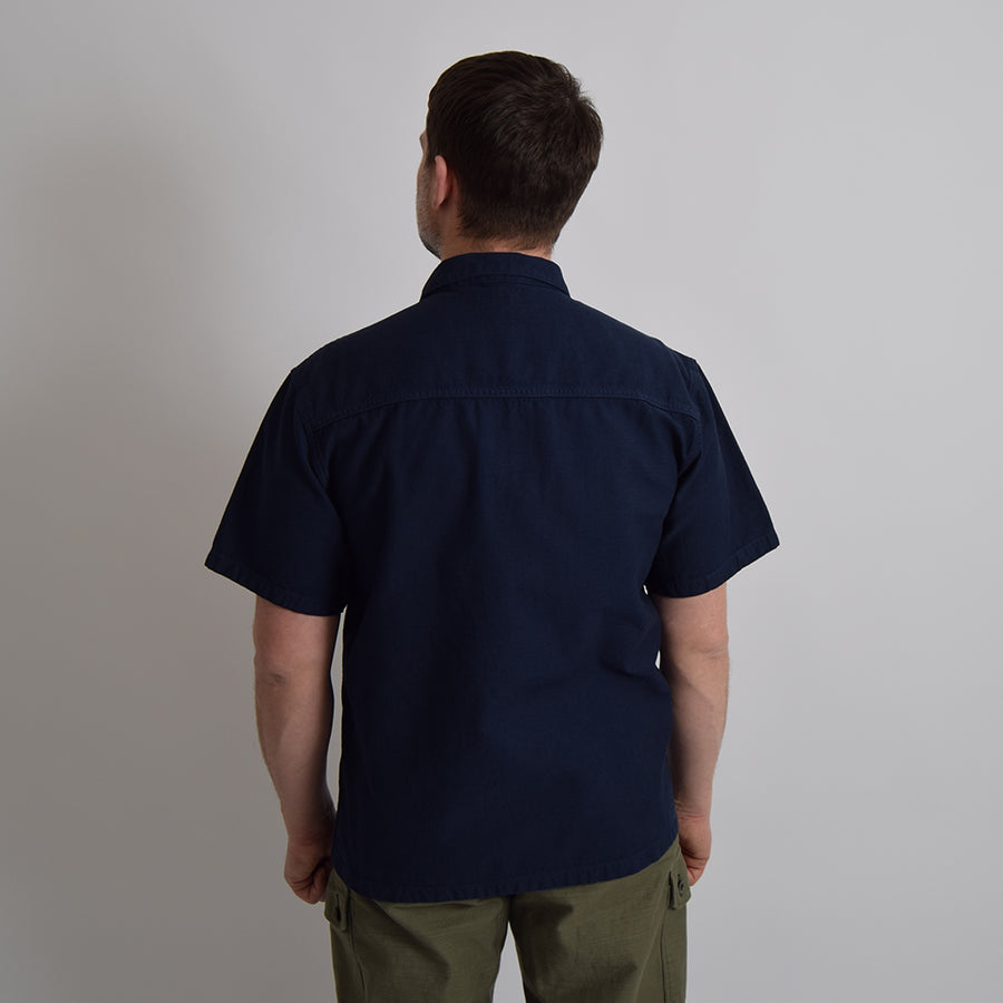 Stan Ray Navy Cotton Sateen Short Sleeve CPO Shirt