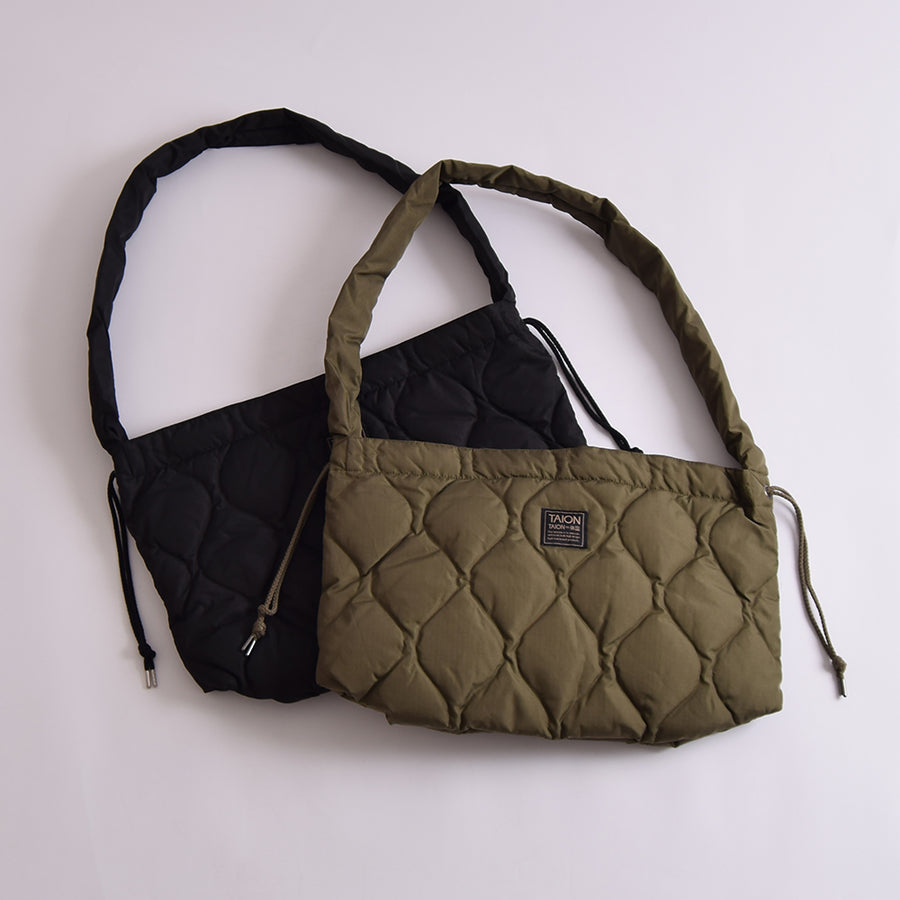 Taion Dark Olive Military Down Ripstop Shoulder Bag