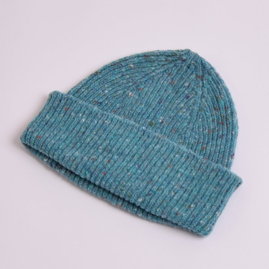 Uskees Ocean Blue Speckled Donegal Wool Hat