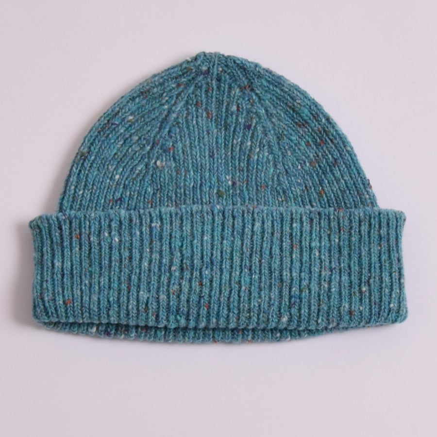 Uskees Ocean Blue Speckled Donegal Wool Hat