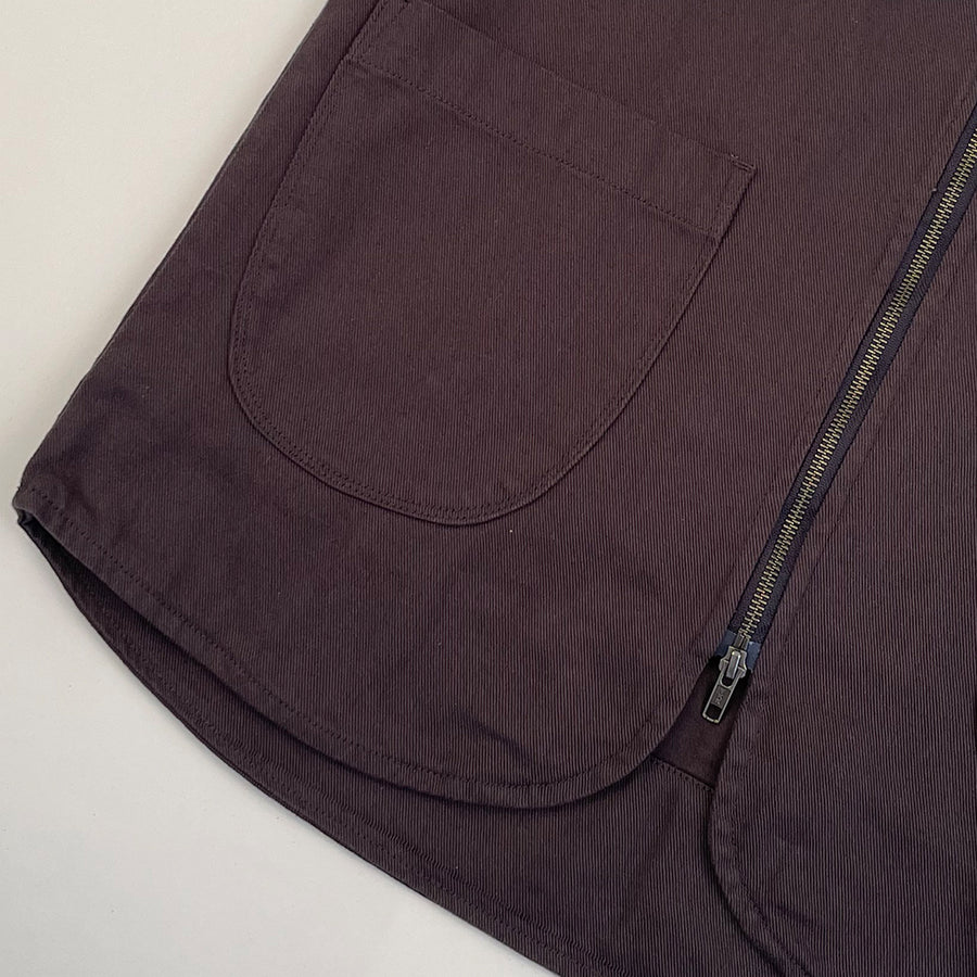 Uskees Charcoal Cotton Drill 2-Way Zip Pocket Vest