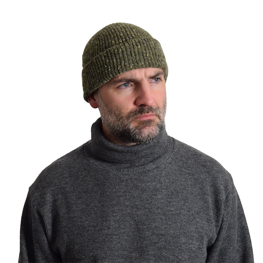 Uskees Army Green Speckled Donegal Wool Hat