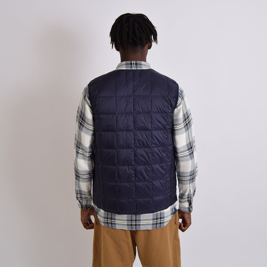 Taion Navy V Neck Down Vest