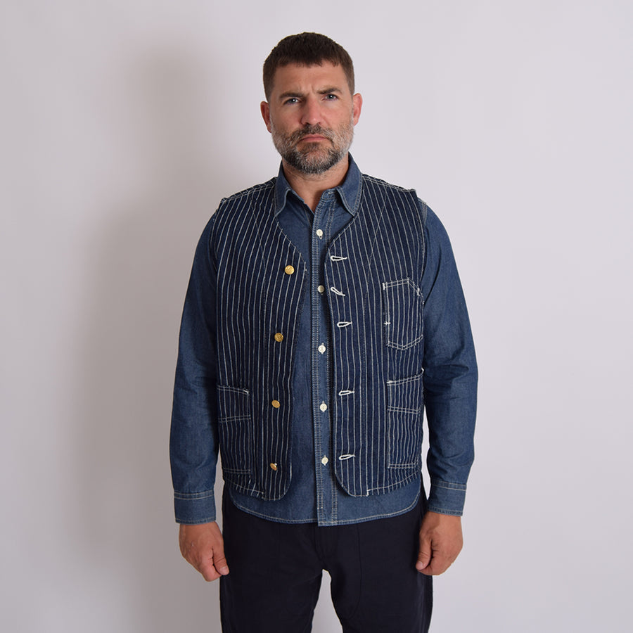 Bronson 12oz Wabash Denim 1930's Railway Work Vest