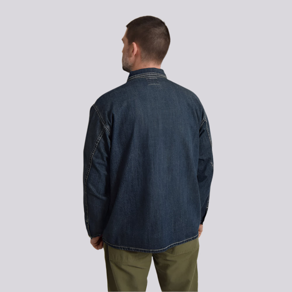 トップス Fatigue Shirt - Denim Twill Shirting トップス Fatigue Shirt - Denim Twill Shirting 8seconds Zipup