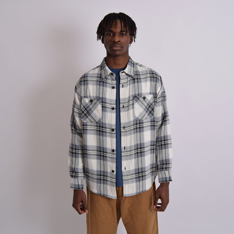 Houston White & Blue Check Work Shirt