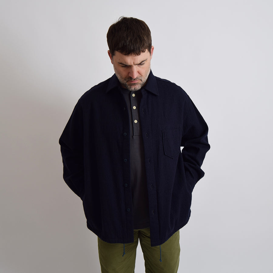 Gypsy & Sons Navy Wool Club Pocket Shirt