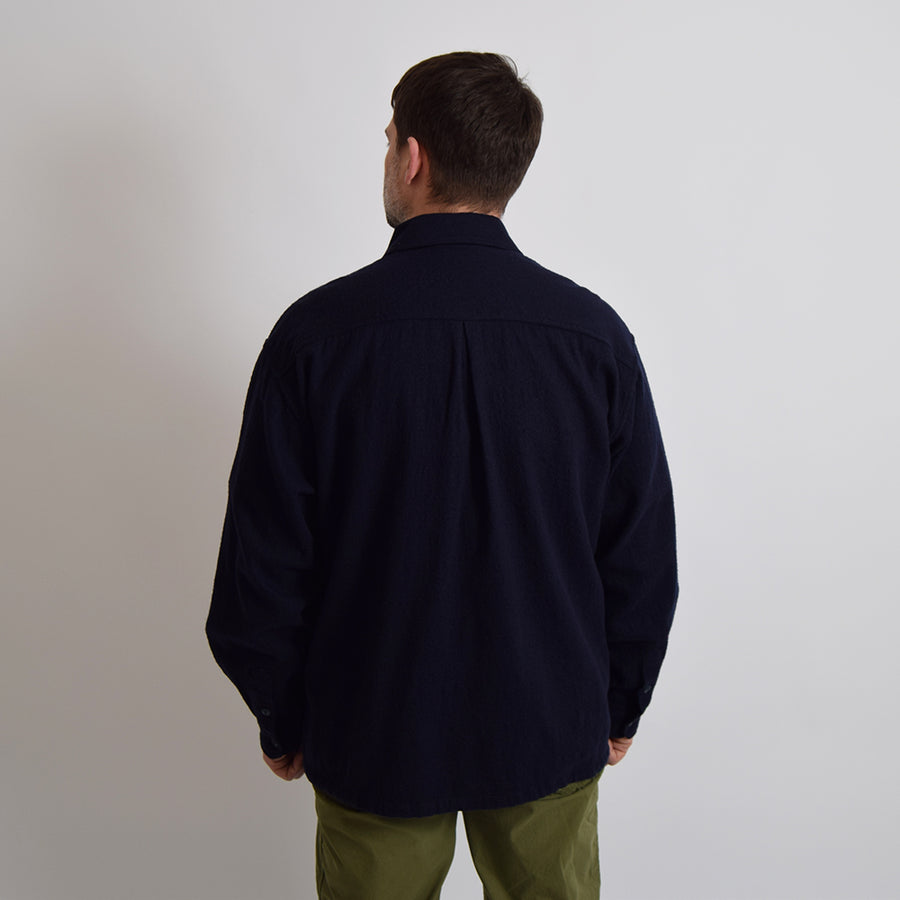 Gypsy & Sons Navy Wool Club Pocket Shirt