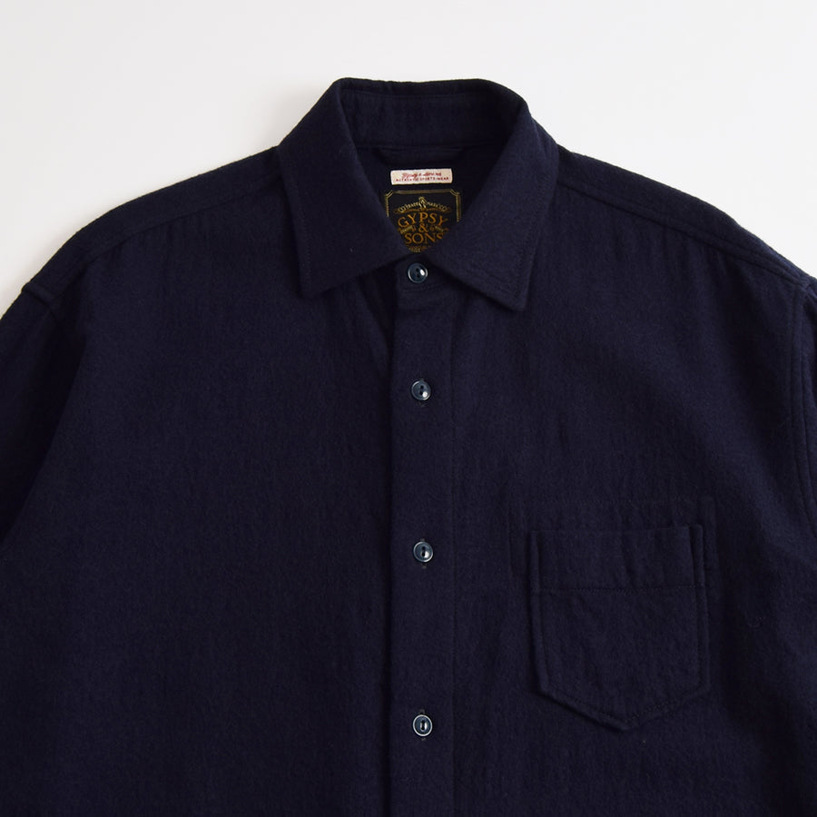 Gypsy & Sons Navy Wool Club Pocket Shirt