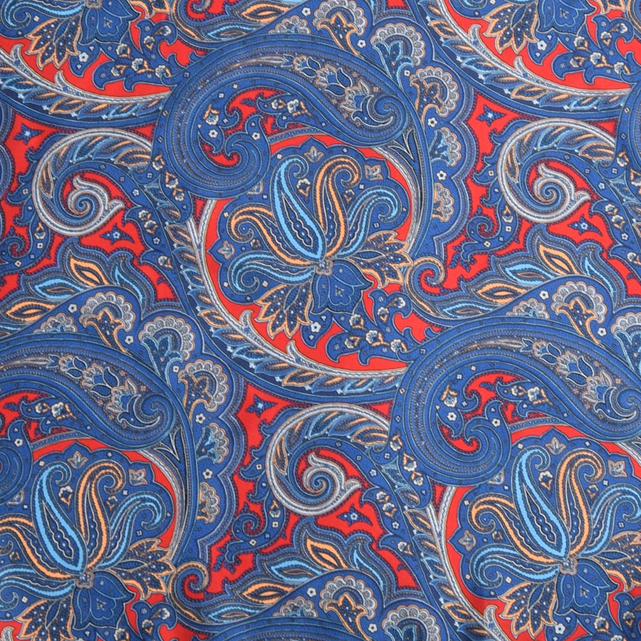 Soho Scarves Blue Paisley Silk Neckerchief
