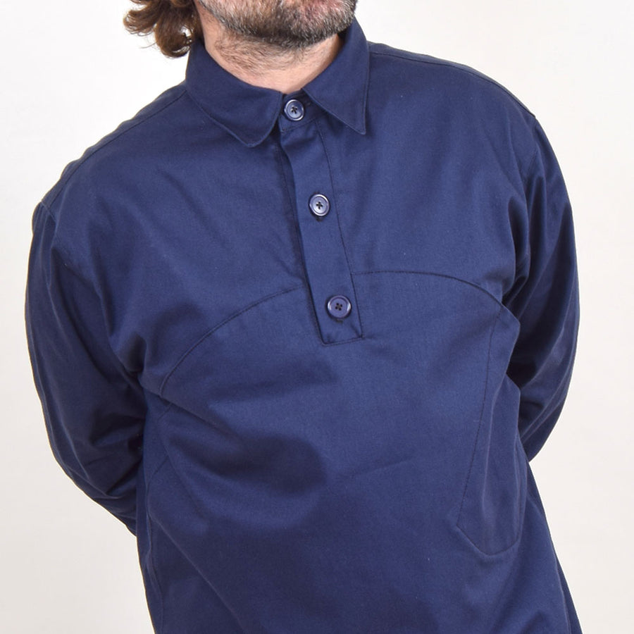 Akta Norr Midnight Blue Sundial Twill Shirt