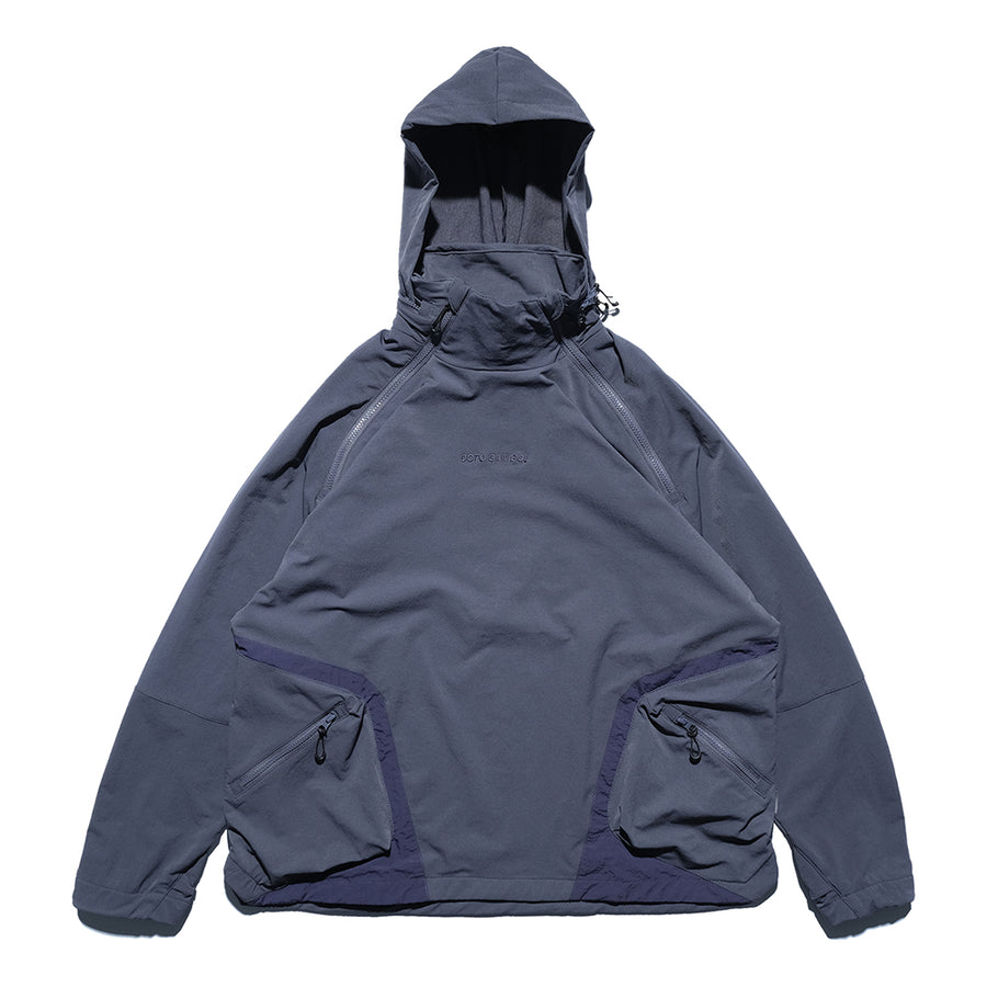 Octo Gambol Blue Turtleneck T22-066 Hidden Hood Jacket