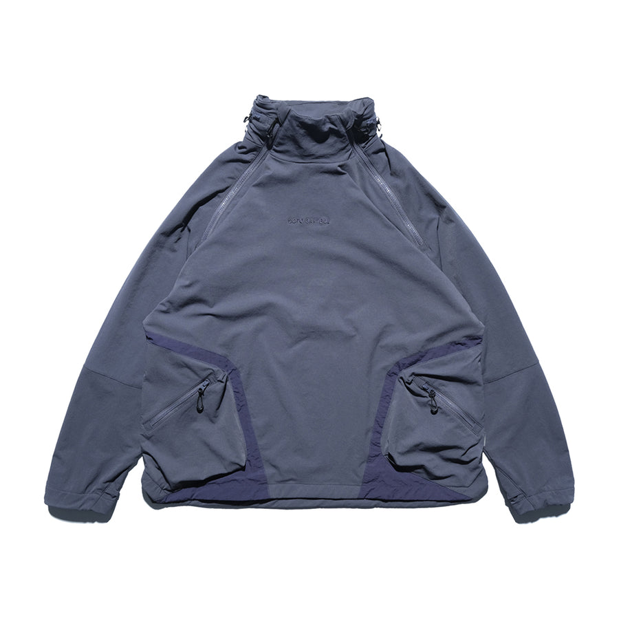 Octo Gambol Blue Turtleneck T22-066 Hidden Hood Jacket