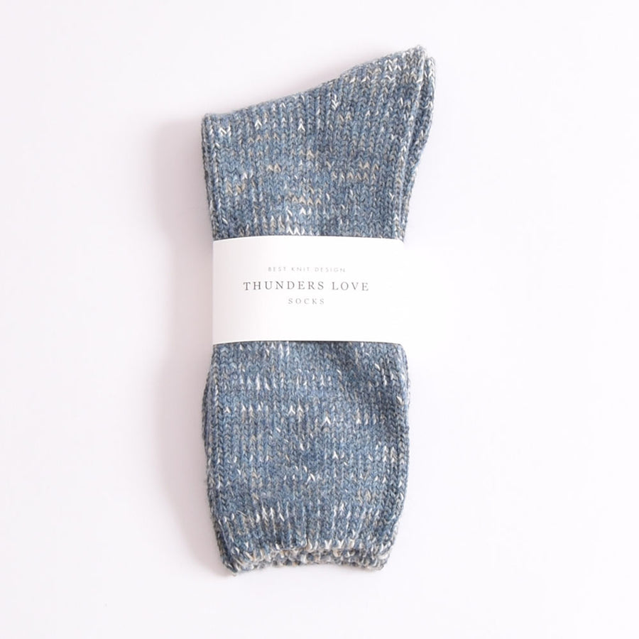 Thunders Love Blue Recycled Wool Socks