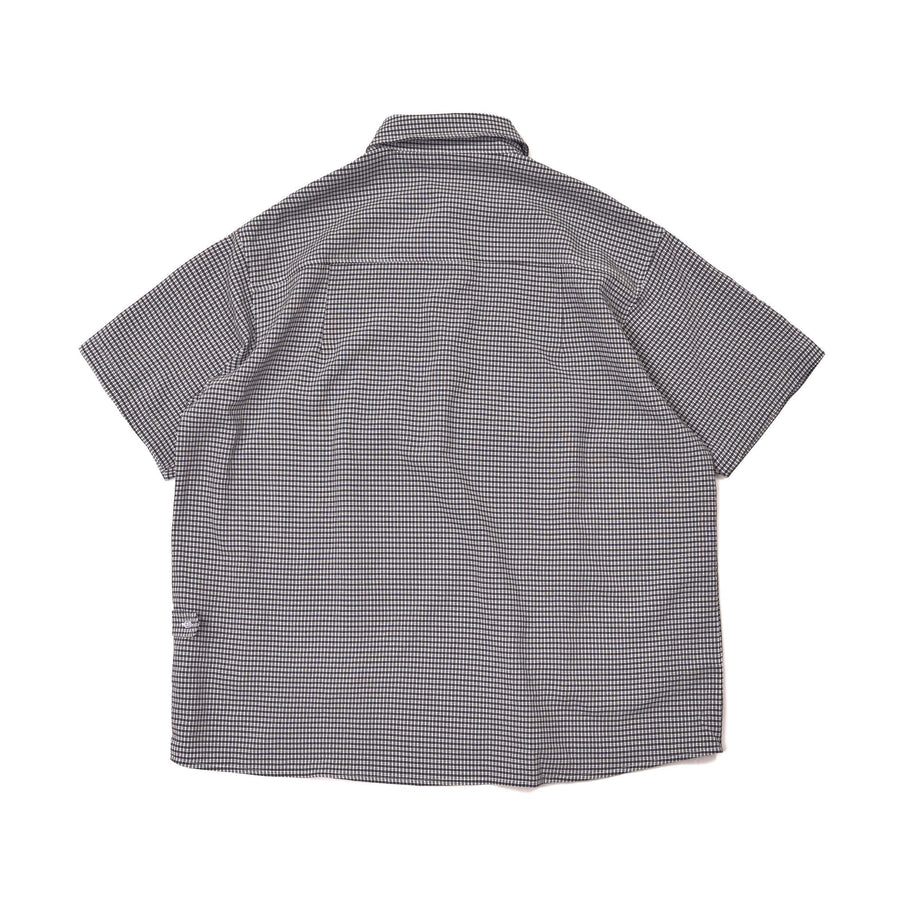 Central Park 4PM Black Micro Check Pullover Shirt