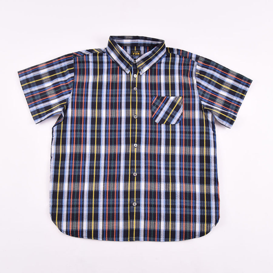 VDR Black Check Seersucker BD Shirt