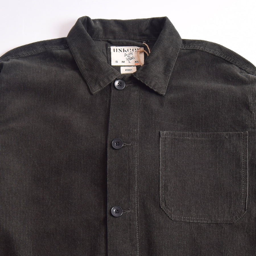 Uskees Faded Black Corduroy Overshirt