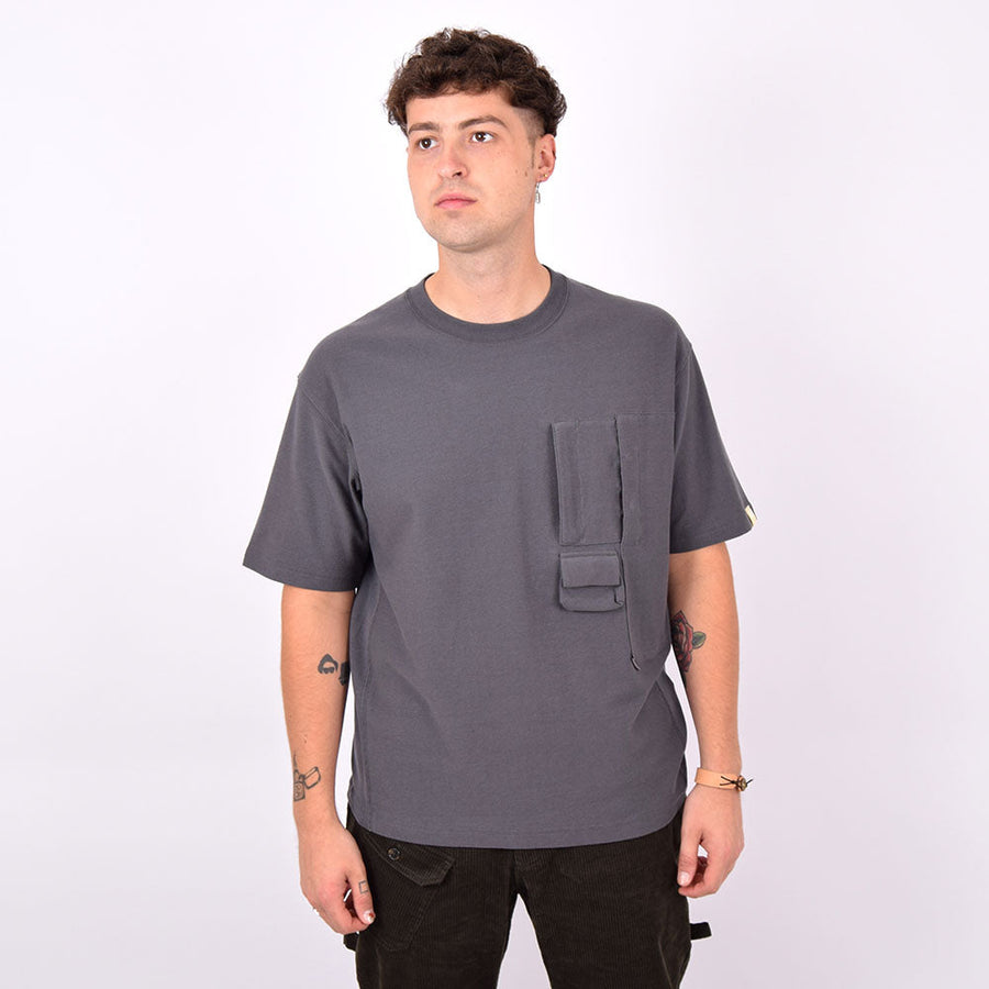 TMCAZ Anthracite Smock Pocket Tee