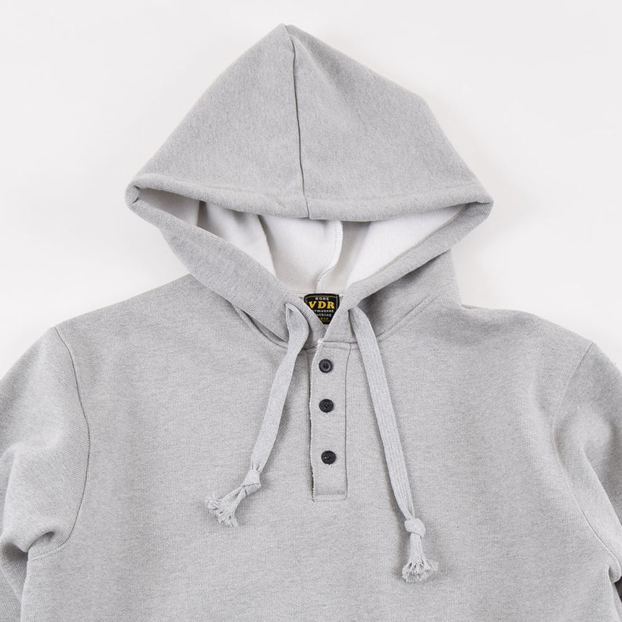 VDR Grey Heavyweight Henley Hoodie