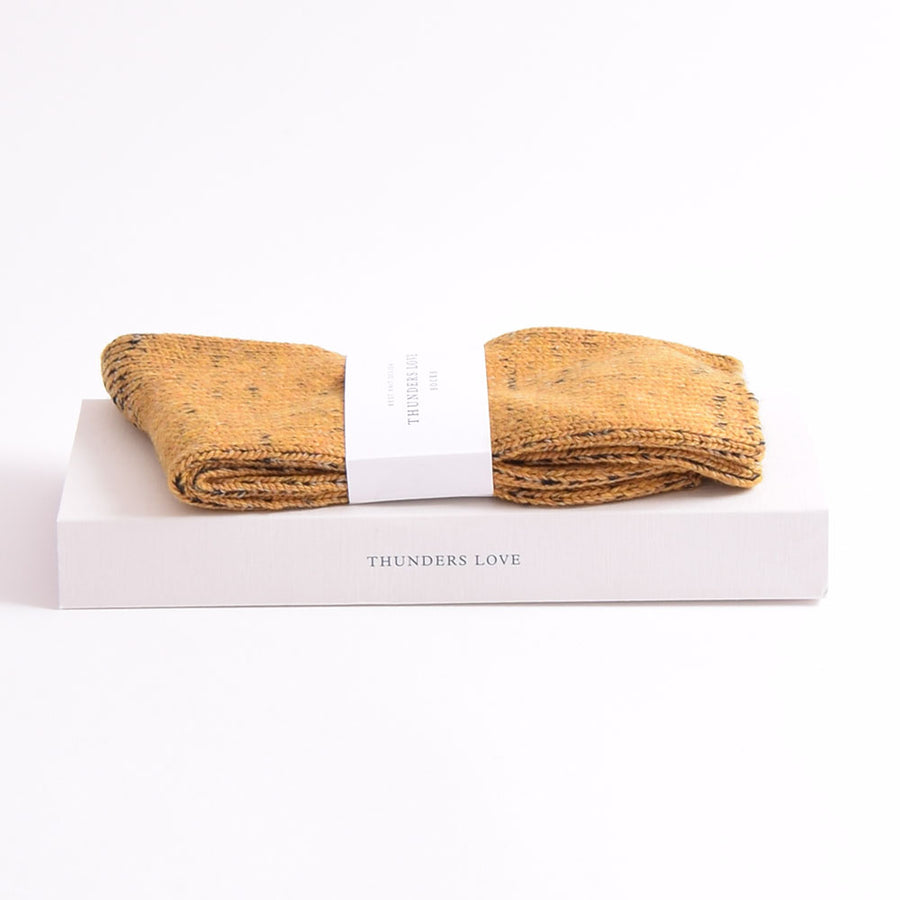 Thunders Love Mustard Recycled Wool Socks