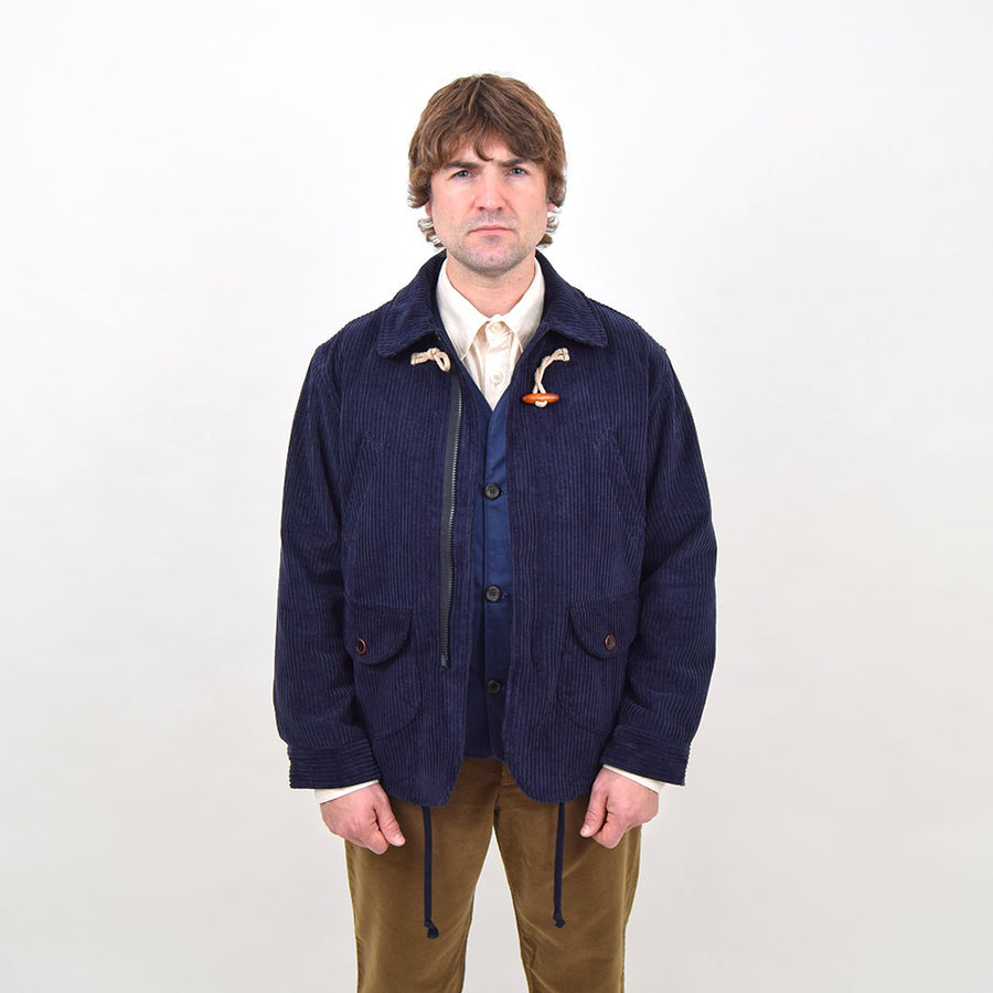 VDR Navy 4 Pocket Corduroy Toggle Coat