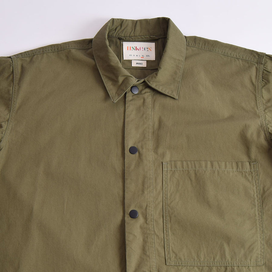 Uskees Olive Lightweight Short Sleeve Pocket Shirt