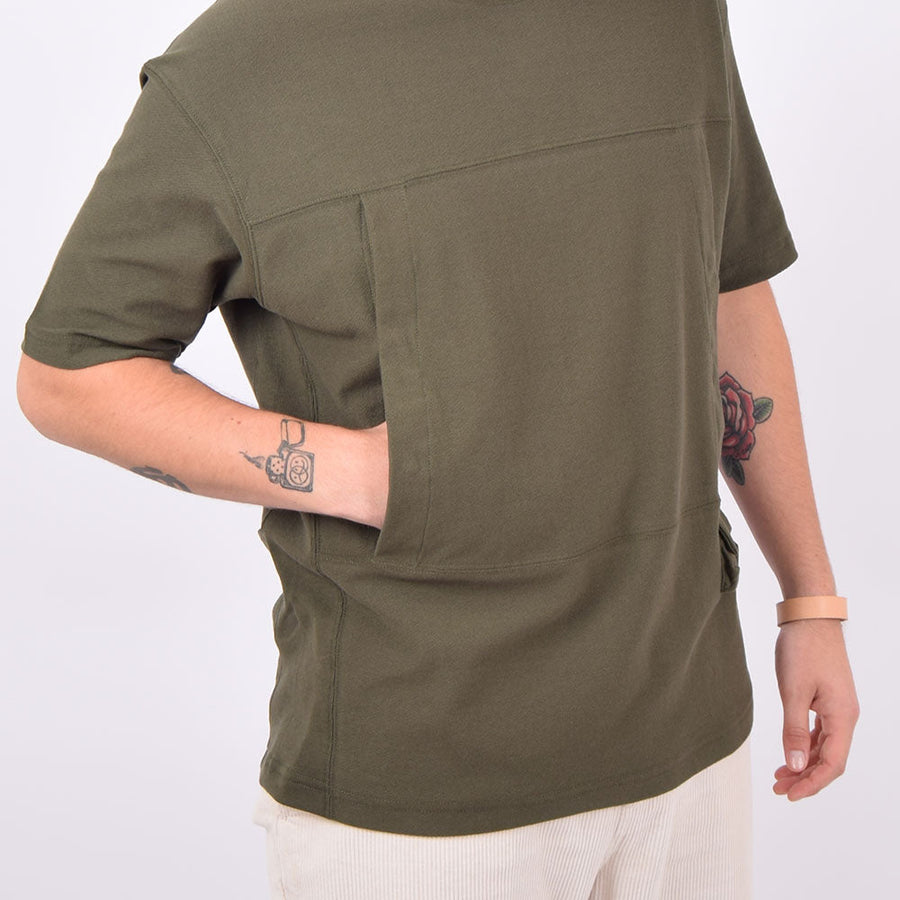 TMCAZ Olive Smock Pocket Tee