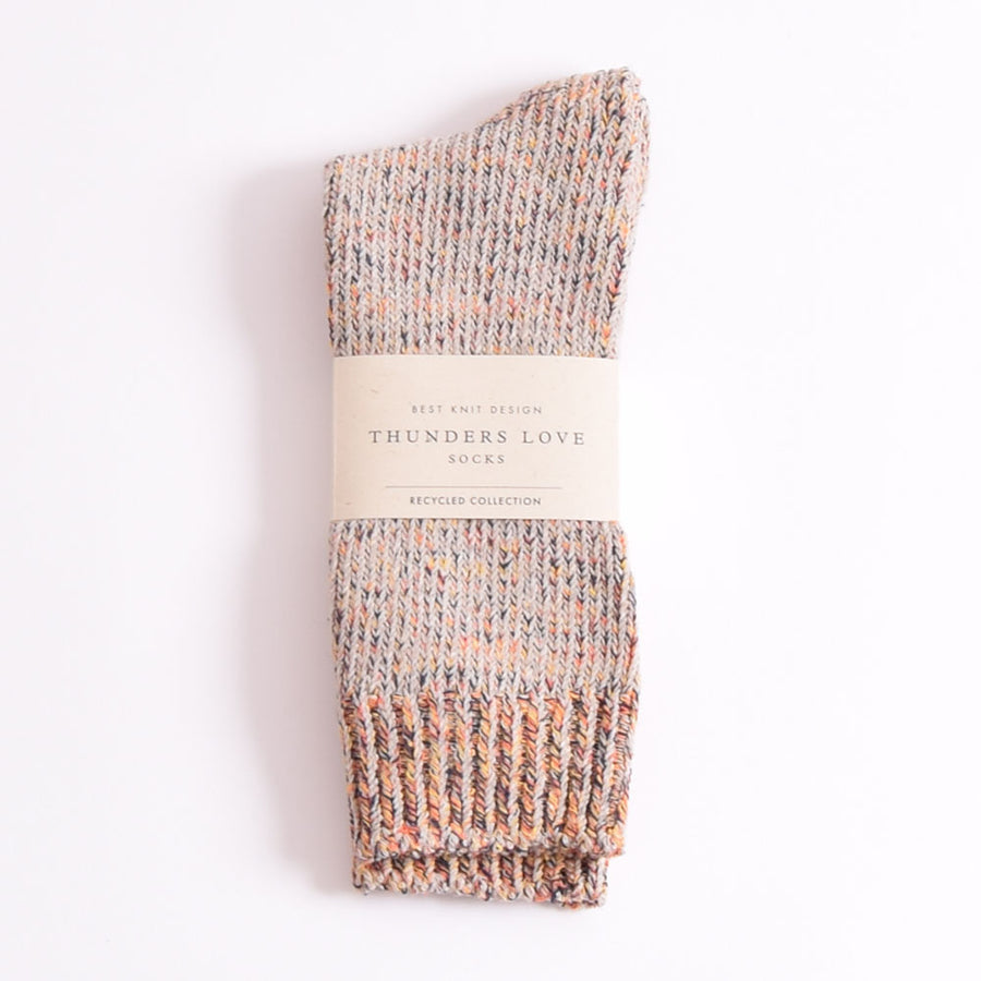 Thunders Love Orange Rock Recycled Wool Socks