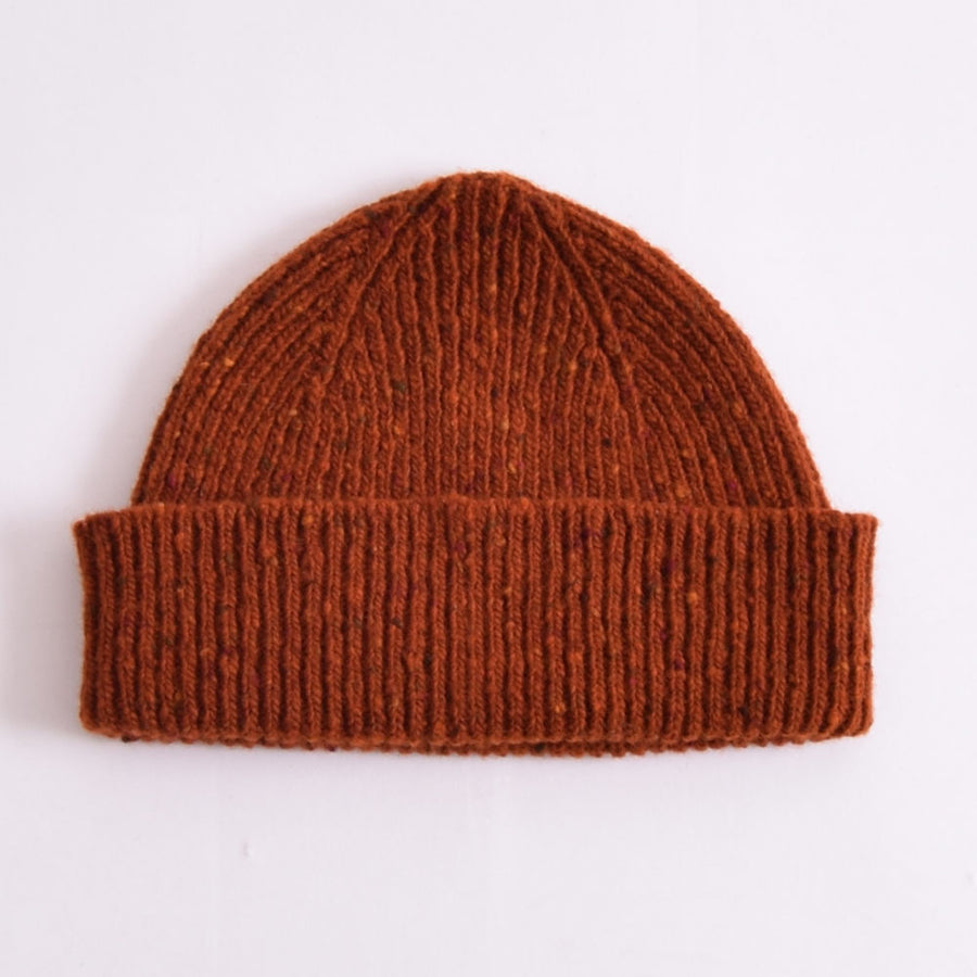 Uskees Burnt Orange Speckled Donegal Wool Hat