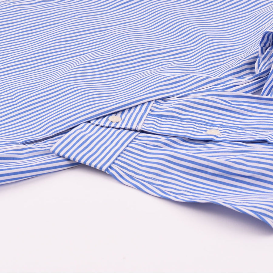 Workware Heritage Blue & White Striped Pocket Shirt