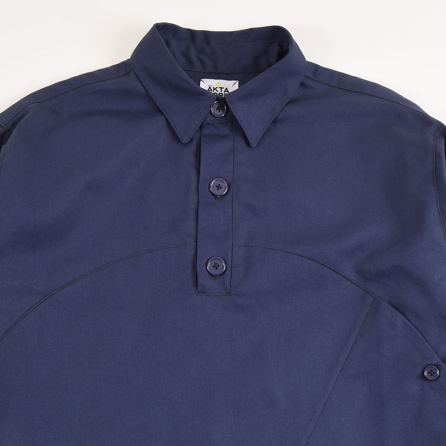 Akta Norr Midnight Blue Sundial Twill Shirt