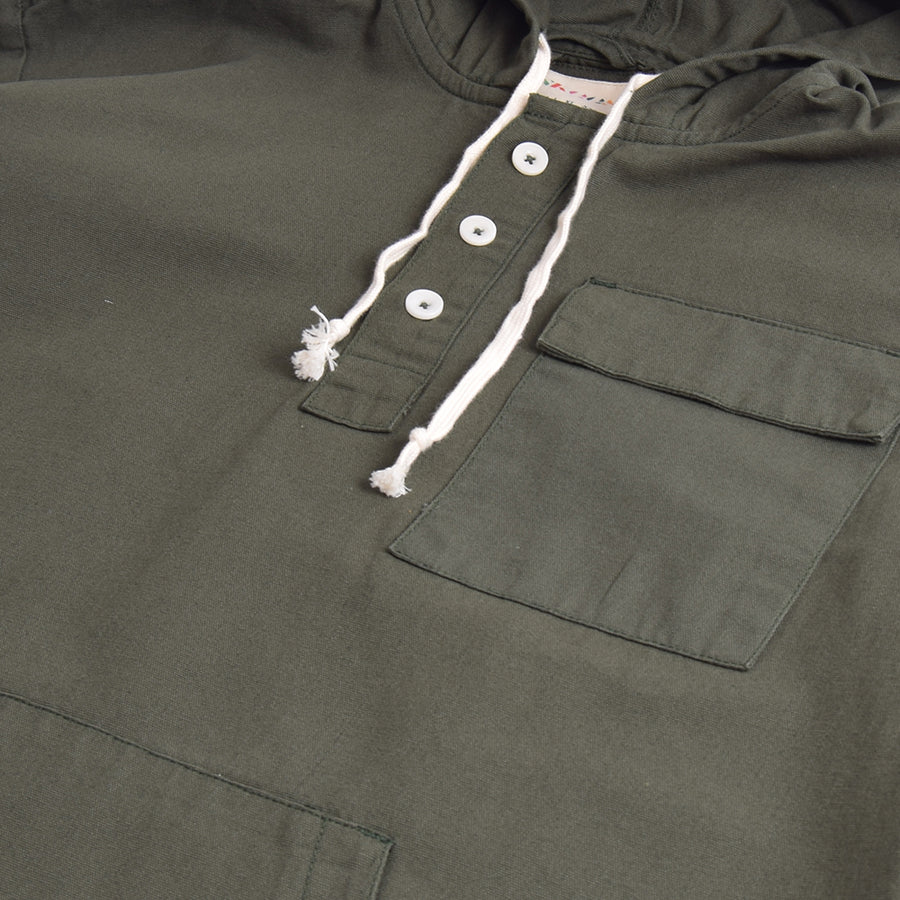 Uskees Vine Green Button Front Smock